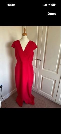 Folkster size 12 red  occasion dress half lined