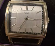 Men's NEXT Curved Square Dress Watch Excellent Condition with Box