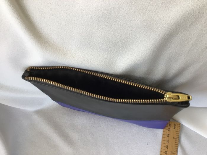 New Moss Copenhagen Twotone Leather Clutch Bag