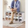 Shoe bench with 15 compartments Image 4