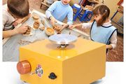 Children's Toys Electric Pottery Machine Portable DIY Clay Tool with Tray for Ceramic Work Mini Pottery Wheel Ceramic Turntable
