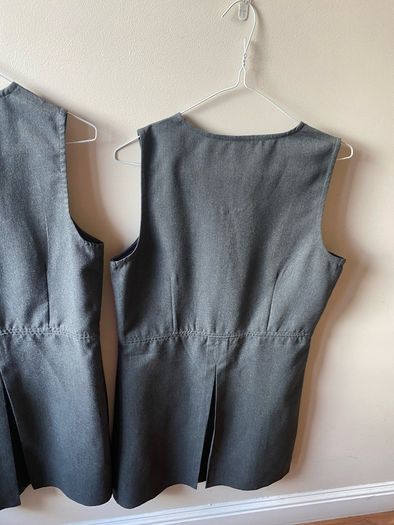 Dunnes grey pinafore x2 (as new) age 13-14