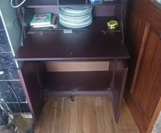 Dark Wood Veneer Writing Bureau