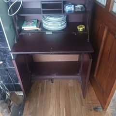 Dark Wood Veneer Writing Bureau
