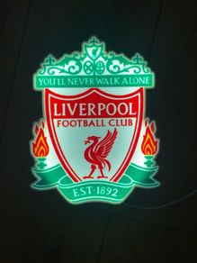 Liverpool Crest LED Light Box Football Fan Lamp