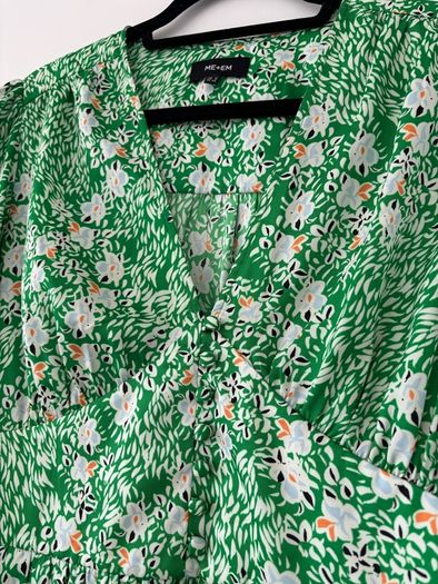 ME+EM Green Floral Fabric Dress