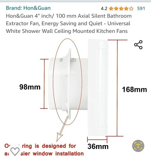2 x Silent bathroom extractor  Fans