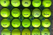 20 used mixed brand yellow golf balls