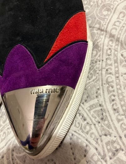 Miu Miu color-block suede loafers