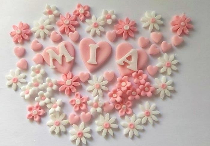 cake toppers edible letters flowers