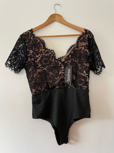 Boohoo premium eyelash lace bodysuit - New