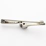 925 Vintage Sterling Silver Spinel & CZ Brooch Image 3