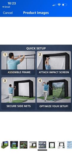 Golf simulator enclosure and impact screen