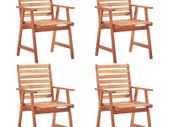 Outdoor Dining Chairs 4 pcs Solid Acacia Wood