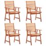 Outdoor Dining Chairs 4 pcs Solid Acacia Wood Image 5