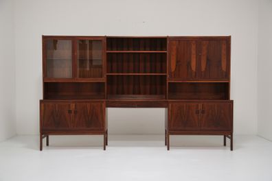 Mid-Century Danish Rosewood Modular Desk and Wall Unit by Poul Hundevad, 1960s