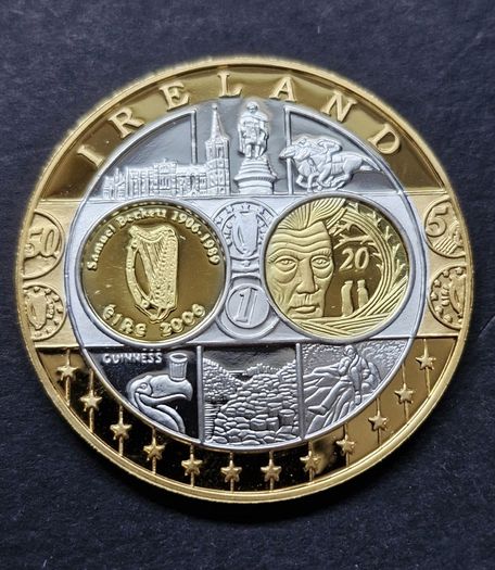 IRELAND 2006 EIRE .999 Silver Europa Gold Gilded Medal