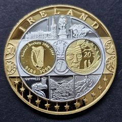 IRELAND 2006 EIRE .999 Silver Europa Gold Gilded Medal