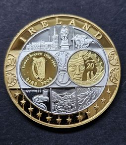 IRELAND 2006 EIRE .999 Silver Europa Gold Gilded Medal