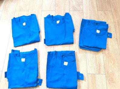 apron blue new , set of 5 aprons