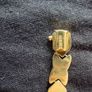 1980's vintage 14k gold necklace with XO diamond cut with latch and matching ring Image 6
