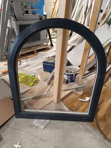Anthracite grey Arch Pvc window