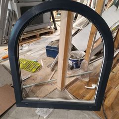 Anthracite grey Arch Pvc window