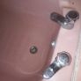 vintage retro pink bath Image 3