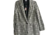 BRAND NEW Ladies Check Blazer: Size 8 (suit size 10-12 too)