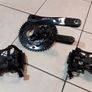 Shimano Sora 50-34T crankset + pedals (toeclips and straps) Image 2