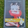 Betty boop parfum aluminium sign 16" x 12" in like new condition Image 2