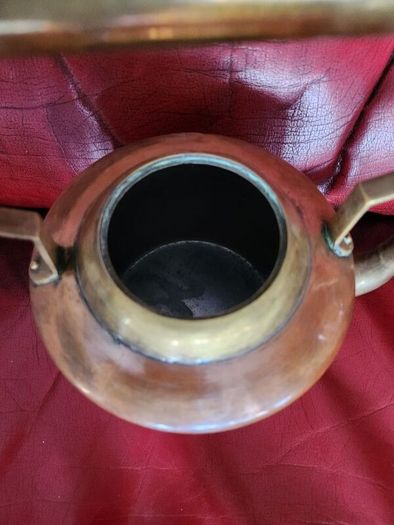 French copper and brass kettle