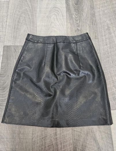 Croc Effect Faux Leather Mini Skirt  New Look  UK 12