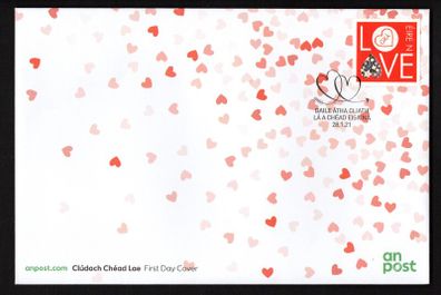 2021 Ireland Love Commemorative Stamp An Post First Day Cover (FDC)