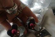Chrome and crystal knob