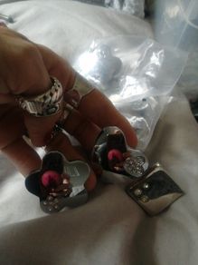 Chrome and crystal knob