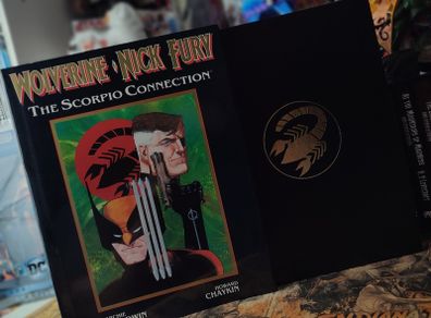 Wolverine and Nick Fury ! The Scorpio Connection ! RARE ! Beautiful Leatherbound Edition ! 1989 ! by Marvel !