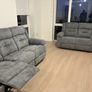 3+2 Montana Grey & Beige fabric recliner sofa Image 6