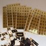 Adhesive numbers and letters  black gold metal Image 2
