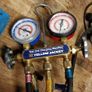 HVAC Refrigerant Recovery Set Up - Machine, pump, manifold and cylinder Image 4