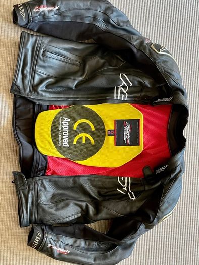 RST Tractech Evo 3 leather motorcycle jacket and pants