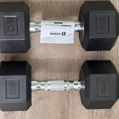 2 x 8 kg hex dumbbells BRAND NEW