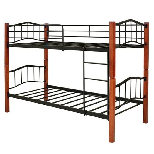Sturdy Metal Single Bunk Bed Space-Saving