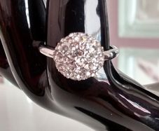 Platinum Plated Crystal Ring