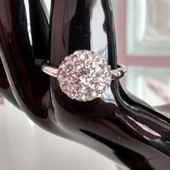 Platinum Plated Crystal Ring