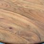 Solid Wood Round Coffee Table 60cm Acacia Wood Living Room Table Image 4