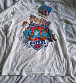 Boys Paw Patrol Junior Shield Characters T-Shirt White