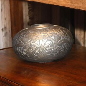 Lisbeth Dahl heavy, metal vase