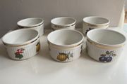 Vintage set of six matching English ramekin dishes