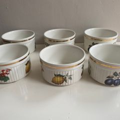 Vintage set of six matching English ramekin dishes